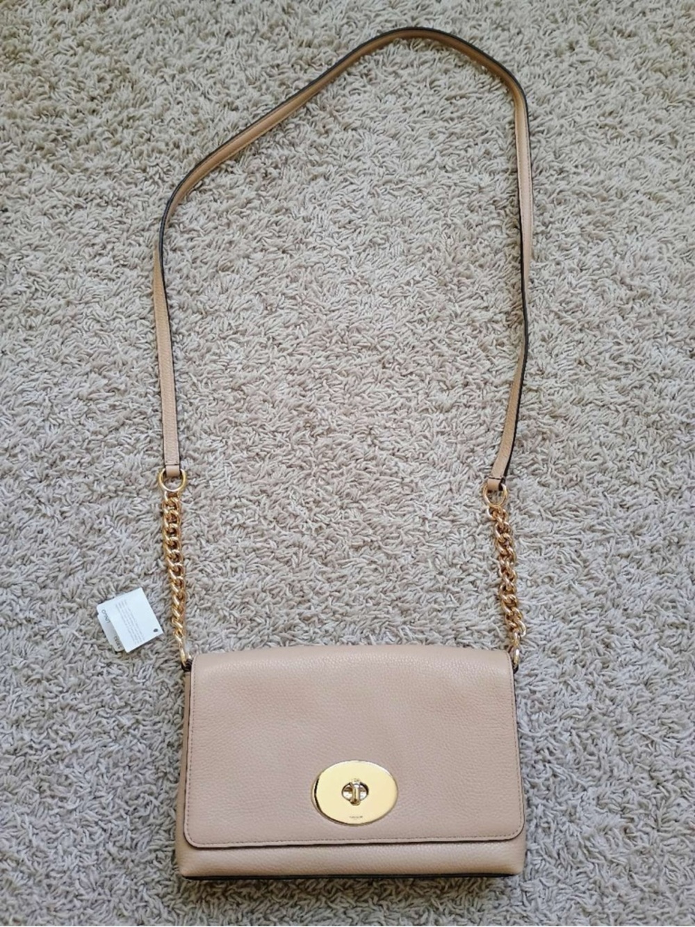 NWT Coach Crosstown Leather Crossbody Nude